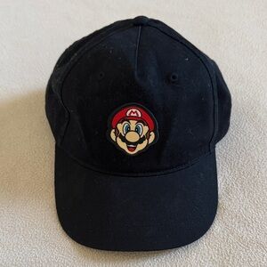 Super Mario Regular Brim Baseball Cap with Snapback Closure - Boys One Size